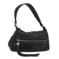 CHANEL Shoulder Bag Leather Black Silver CC 87033