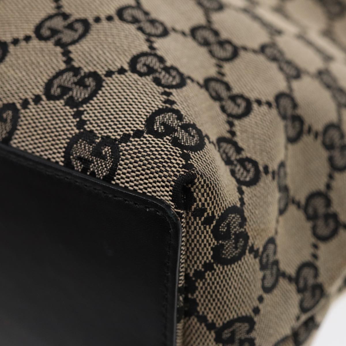GUCCI GG Canvas Tote Bag Beige Navy Silver 002 1098 1705 87045