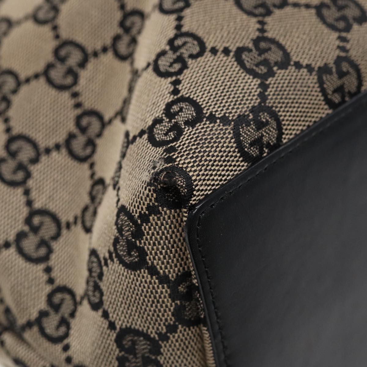 GUCCI GG Canvas Tote Bag Beige Navy Silver 002 1098 1705 87045