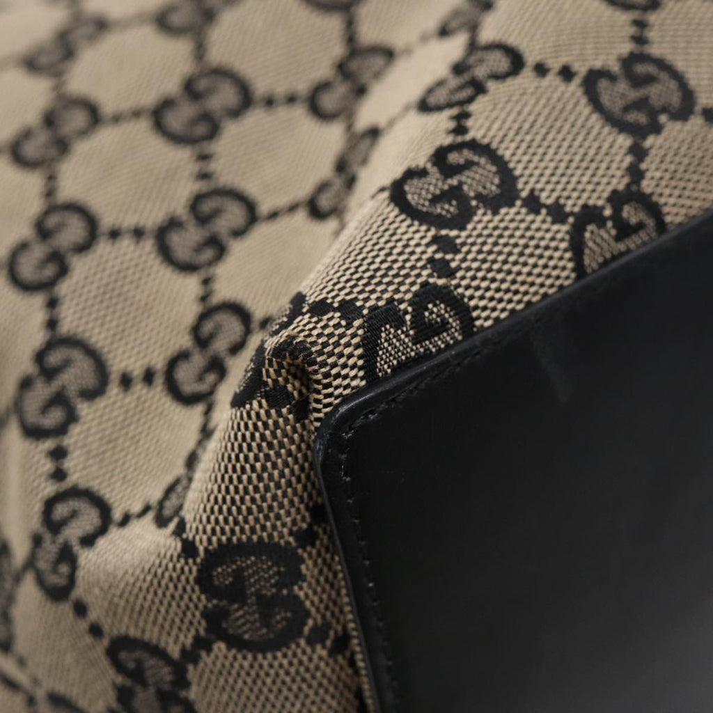 GUCCI GG Canvas Tote Bag Beige Navy Silver 002 1098 1705 87045