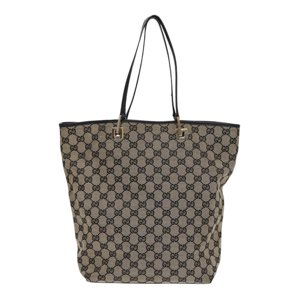 GUCCI GG Canvas Tote Bag Beige Navy Silver 002 1098 1705 87045