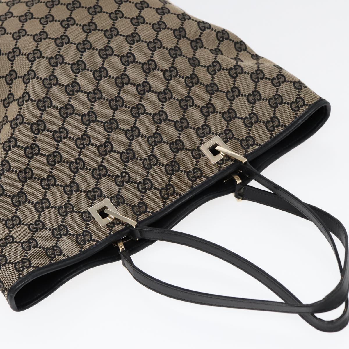 GUCCI GG Canvas Tote Bag Beige Navy Silver 002 1098 1705 87045