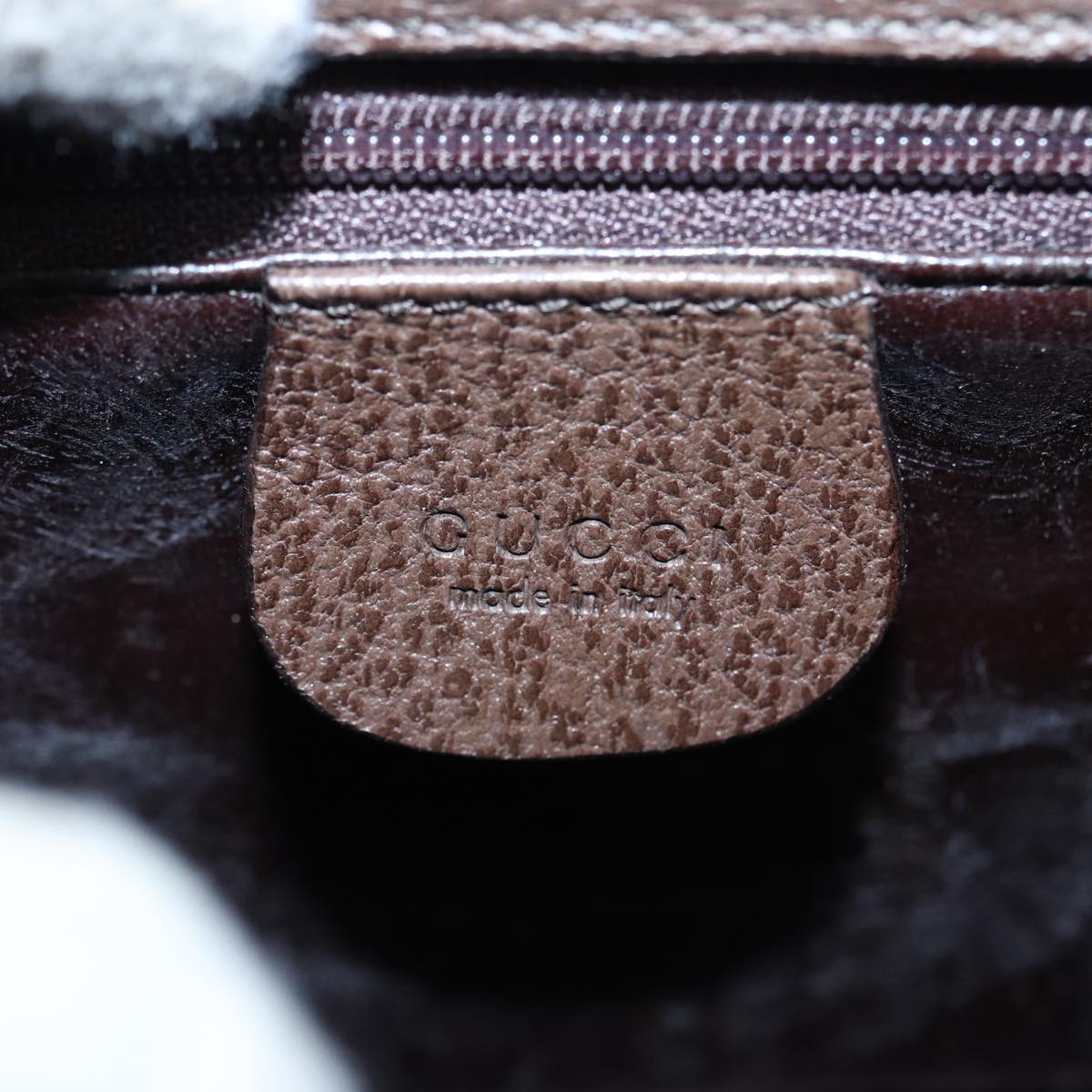 GUCCI Hand Bag Leather 2way Brown Silver 87061