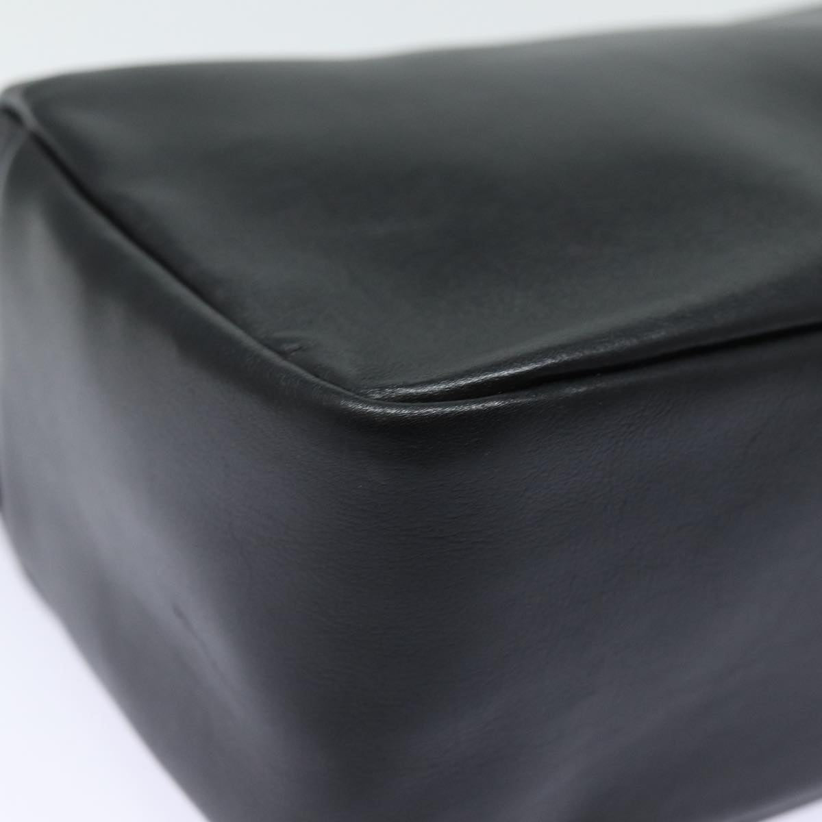 GUCCI Bamboo Hand Bag Leather Black Gold 000 2865 0575 87062