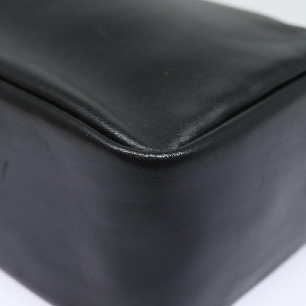 GUCCI Bamboo Hand Bag Leather Black Gold 000 2865 0575 87062