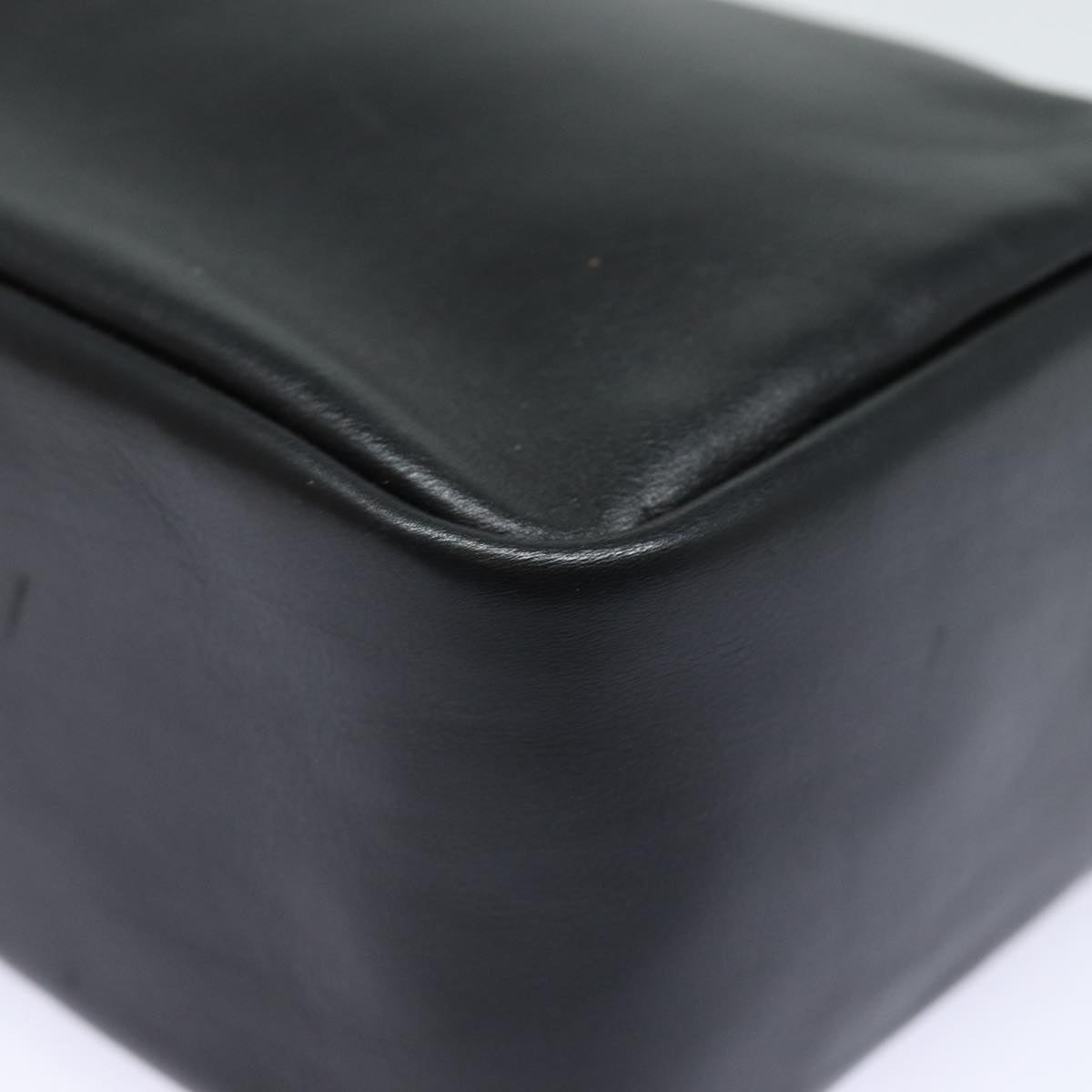 GUCCI Bamboo Hand Bag Leather Black Gold 000 2865 0575 87062