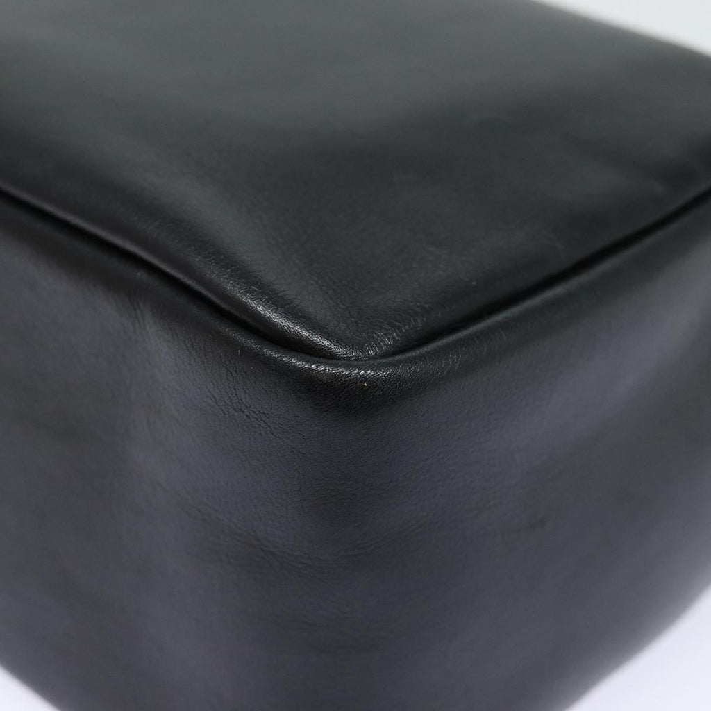 GUCCI Bamboo Hand Bag Leather Black Gold 000 2865 0575 87062