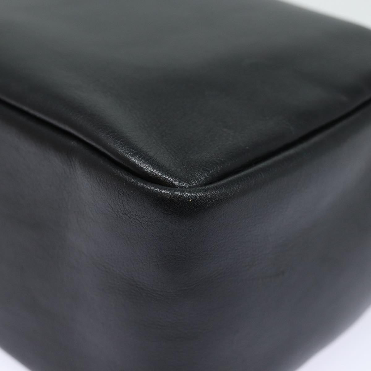 GUCCI Bamboo Hand Bag Leather Black Gold 000 2865 0575 87062