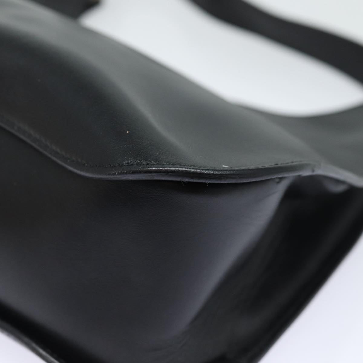 GUCCI Shoulder Bag Leather Black Silver 001 3767 87073