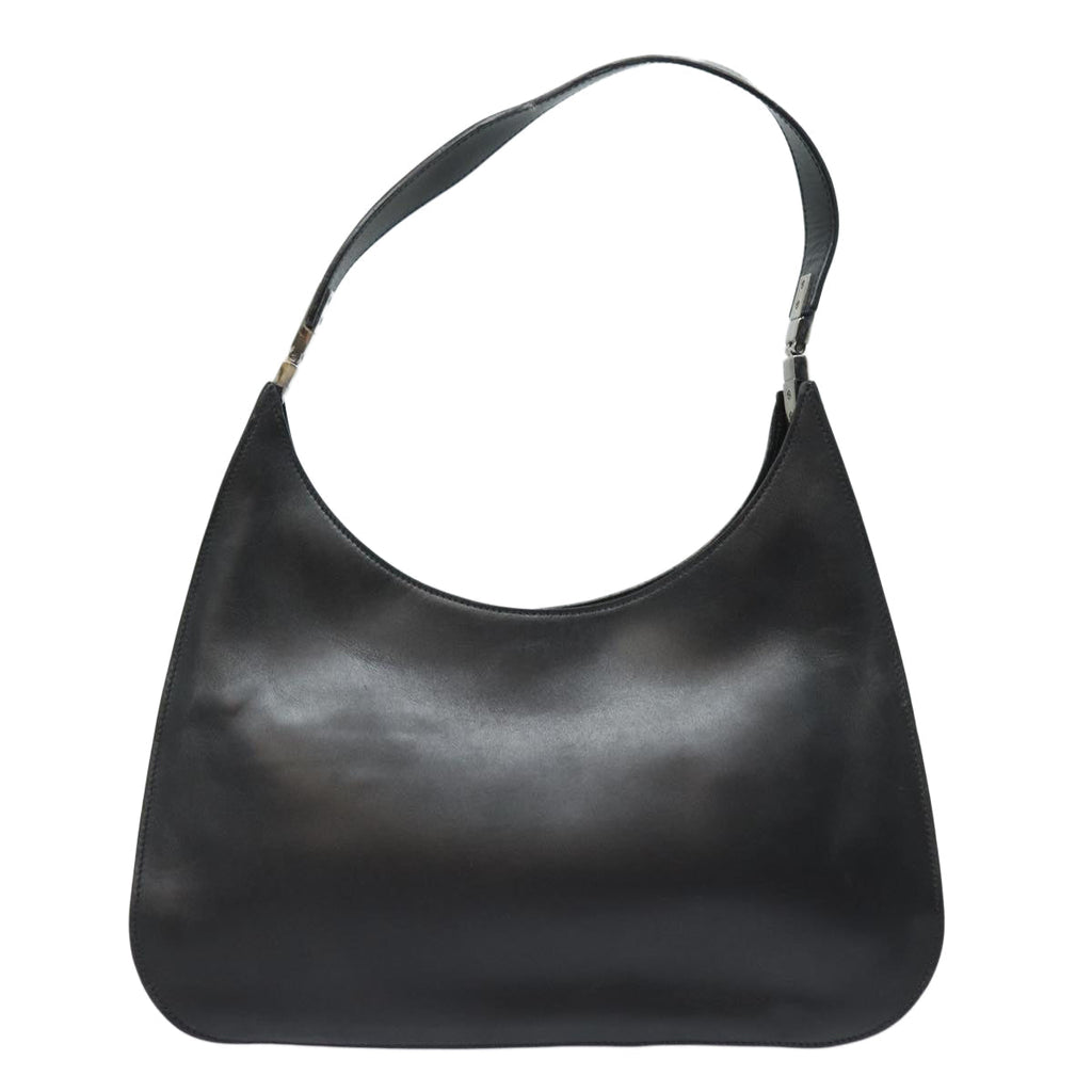 GUCCI Shoulder Bag Leather Black Silver 001 3767 87073