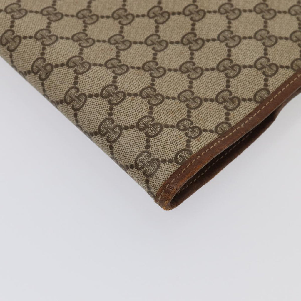 GUCCI GG Supreme Web Sherry Line Garment Cover PVC Beige Brown gold 87103
