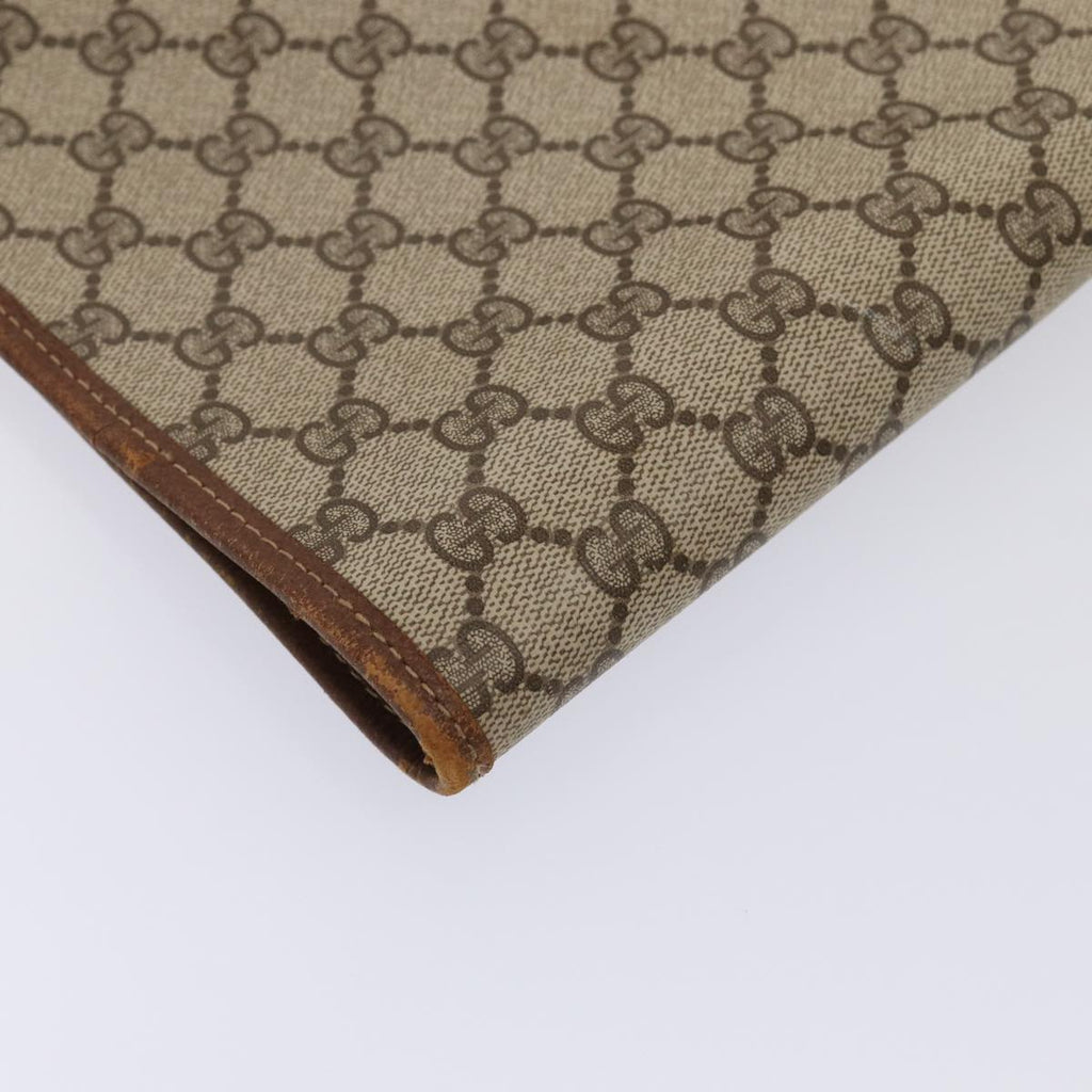 GUCCI GG Supreme Web Sherry Line Garment Cover PVC Beige Brown gold 87103