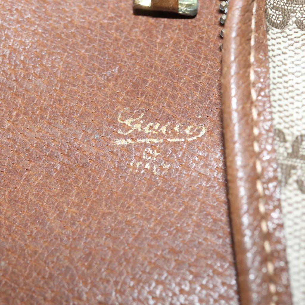 GUCCI GG Supreme Web Sherry Line Garment Cover PVC Beige Brown gold 87103