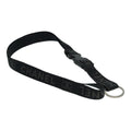 CHANEL Neck Strap Nylon Black Silver CC 87128