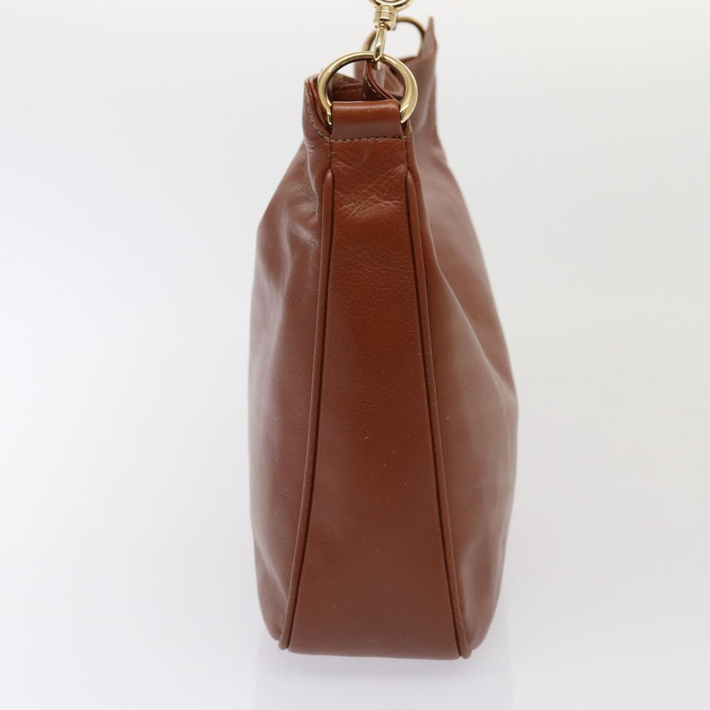 GUCCI Bamboo Hand Bag Leather 2way Brown Gold 001 1638 2615 87155