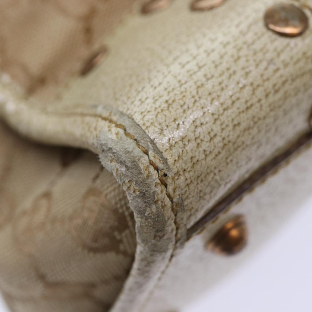 GUCCI GG Canvas Hand Bag Beige 124260 87164