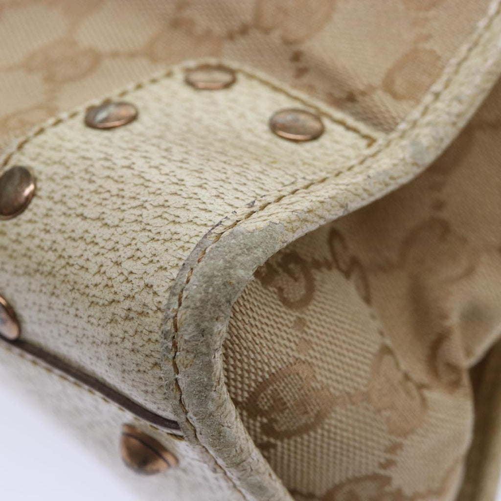 GUCCI GG Canvas Hand Bag Beige 124260 87164