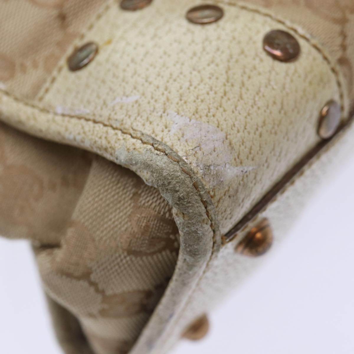 GUCCI GG Canvas Hand Bag Beige 124260 87164