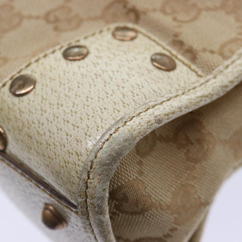 GUCCI GG Canvas Hand Bag Beige 124260 87164