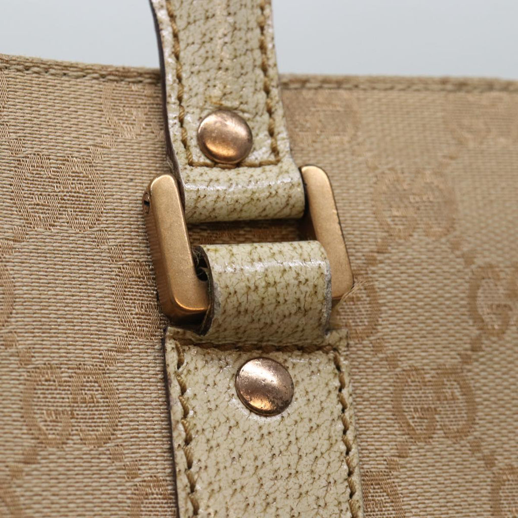 GUCCI GG Canvas Hand Bag Beige 124260 87164