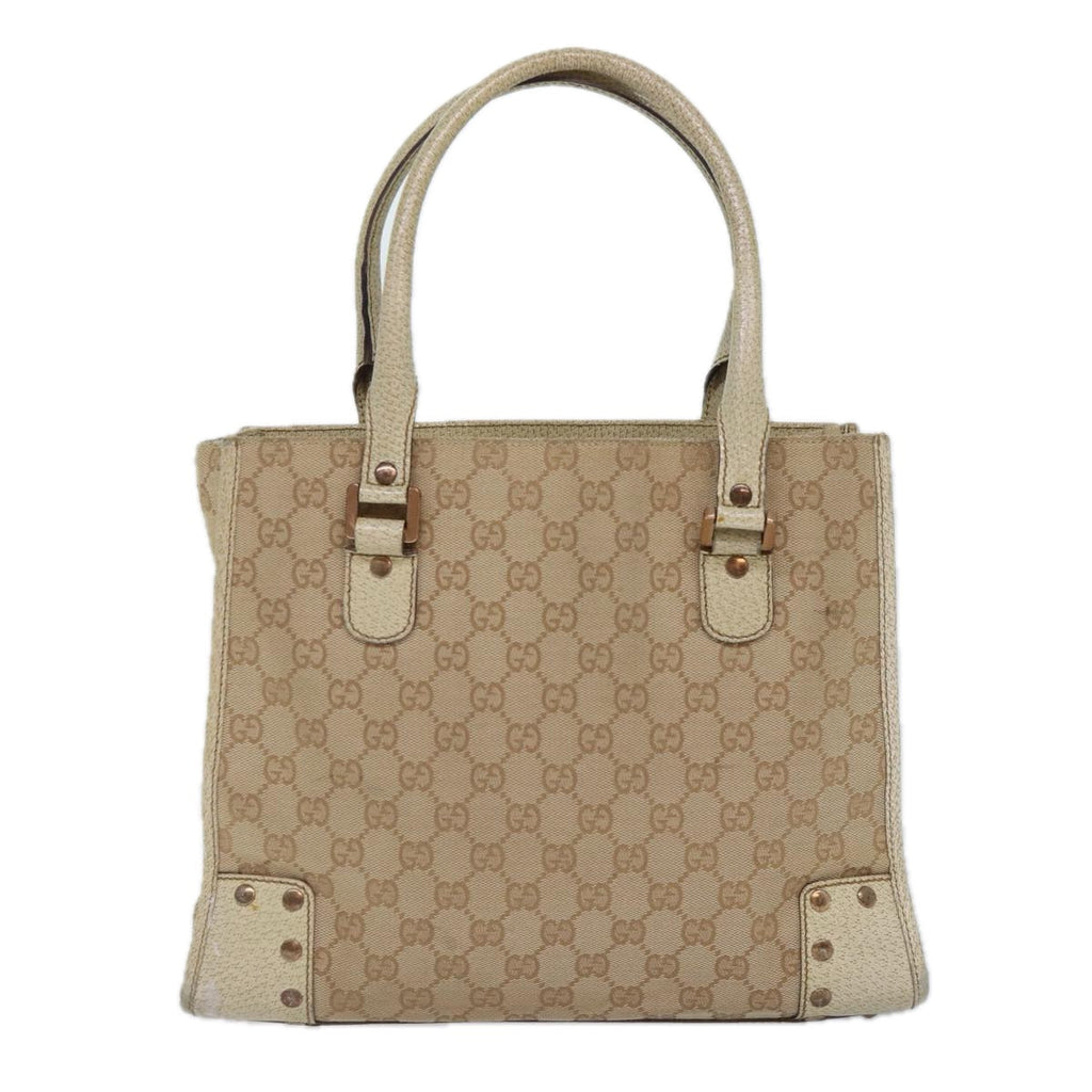 GUCCI GG Canvas Hand Bag Beige 124260 87164