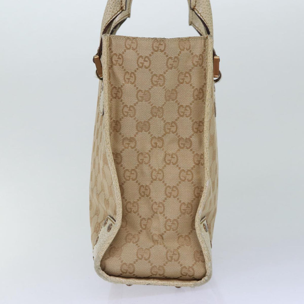 GUCCI GG Canvas Hand Bag Beige 124260 87164