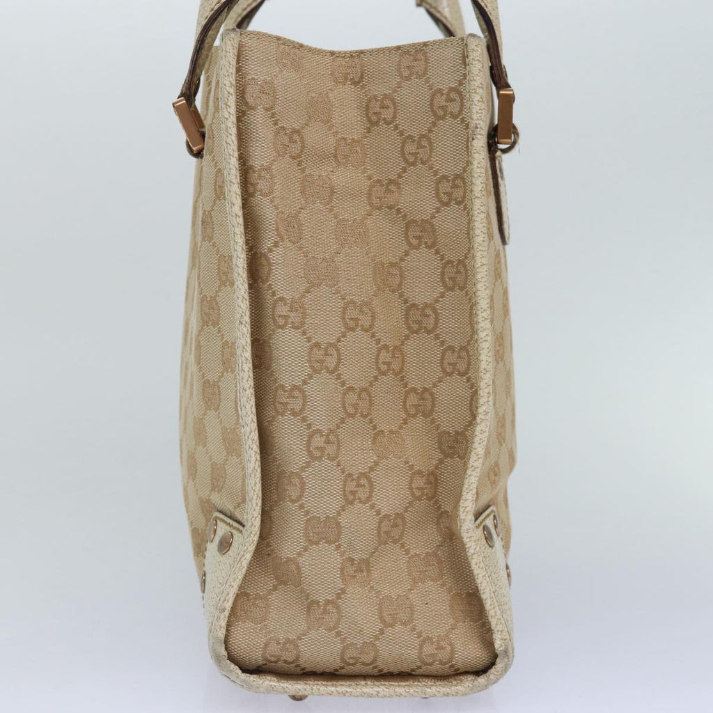 GUCCI GG Canvas Hand Bag Beige 124260 87164
