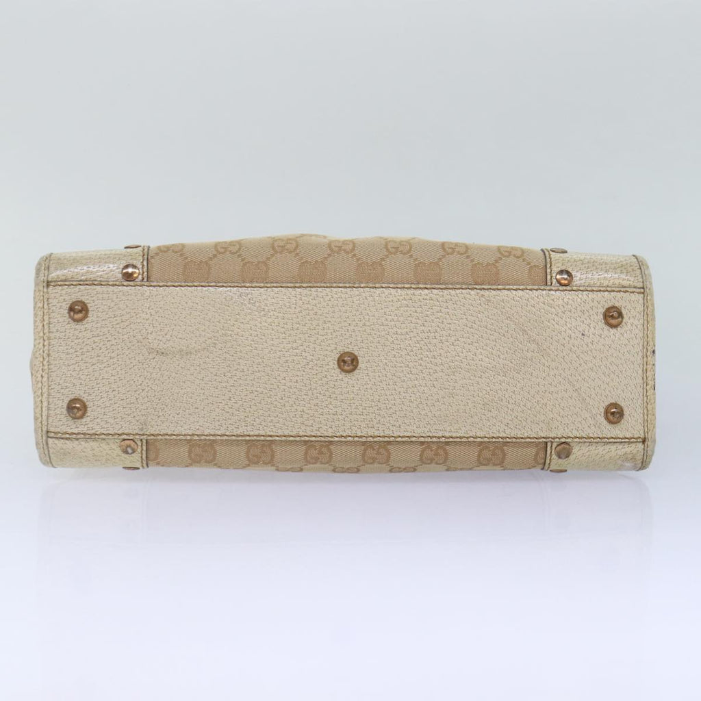 GUCCI GG Canvas Hand Bag Beige 124260 87164