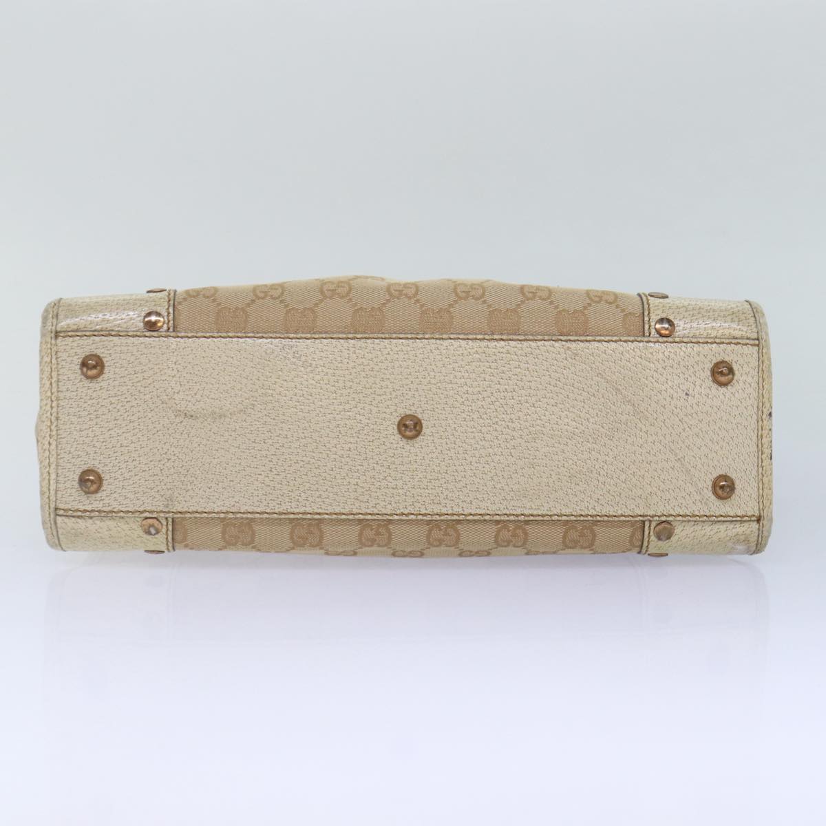 GUCCI GG Canvas Hand Bag Beige 124260 87164