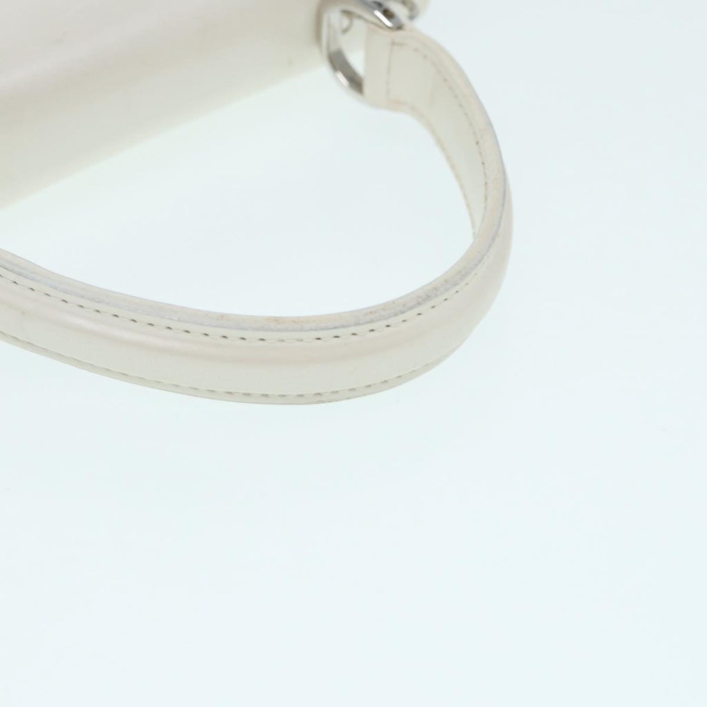 GUCCI Hand Bag Leather 2way White Silver 87204