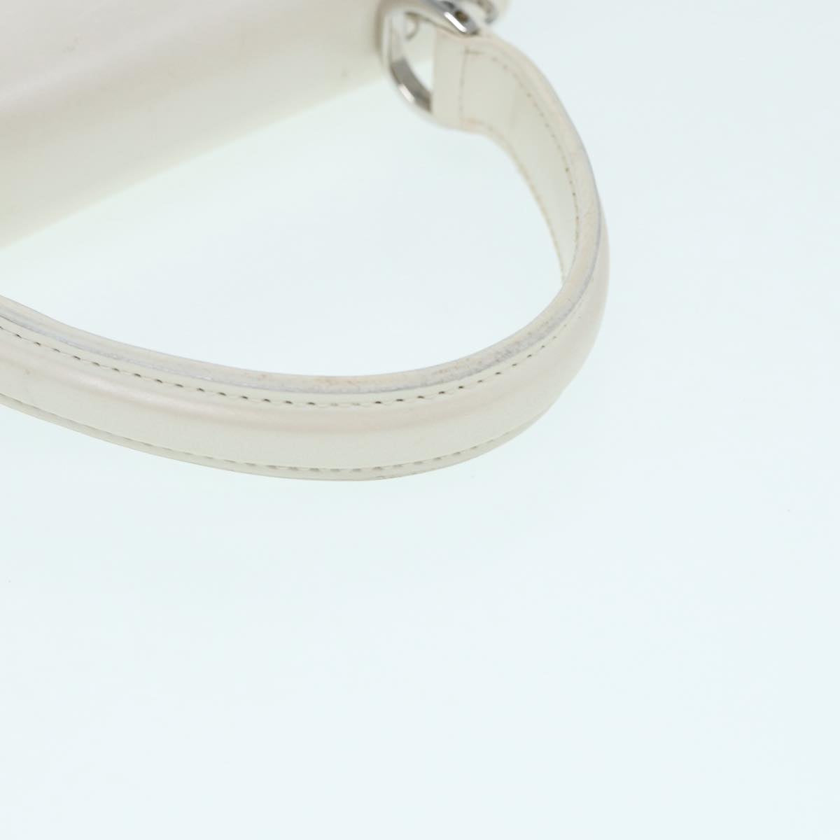 GUCCI Hand Bag Leather 2way White Silver 87204