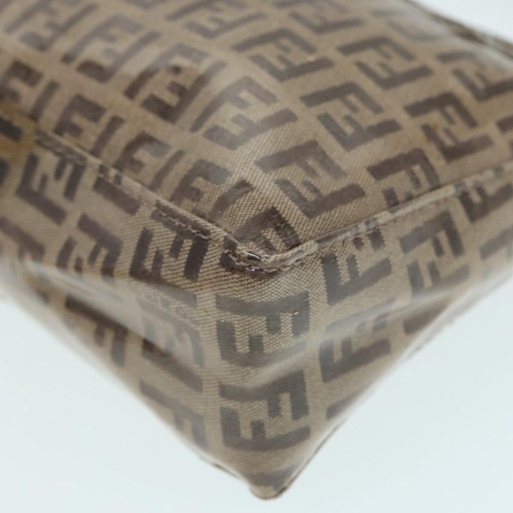 FENDI Zucchino Canvas Hand Bag Beige Gold 87208