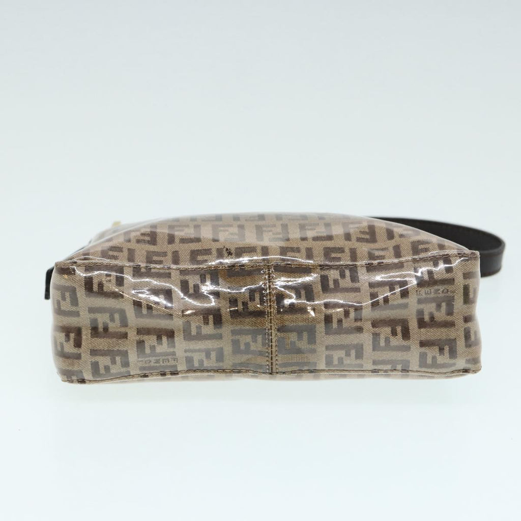 FENDI Zucchino Canvas Hand Bag Beige Gold 87208