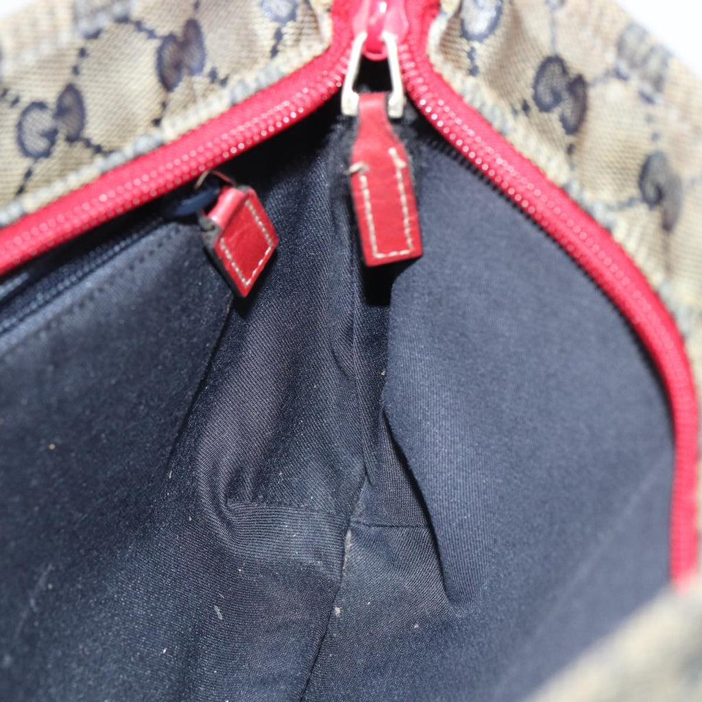 GUCCI GG Crystal Sherry Line Shoulder Bag Red Navy gold 189749 87210