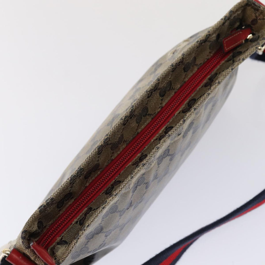 GUCCI GG Crystal Sherry Line Shoulder Bag Red Navy gold 189749 87210