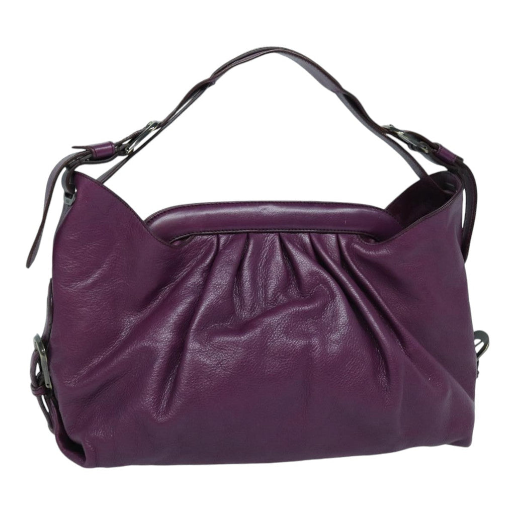 FENDI Shoulder Bag Leather Purple 87215