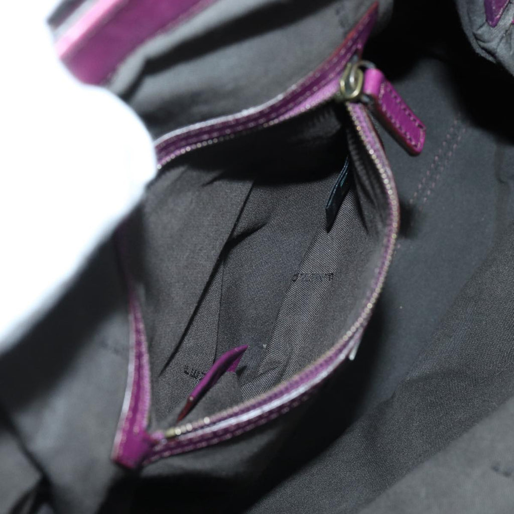 FENDI Shoulder Bag Leather Purple 87215