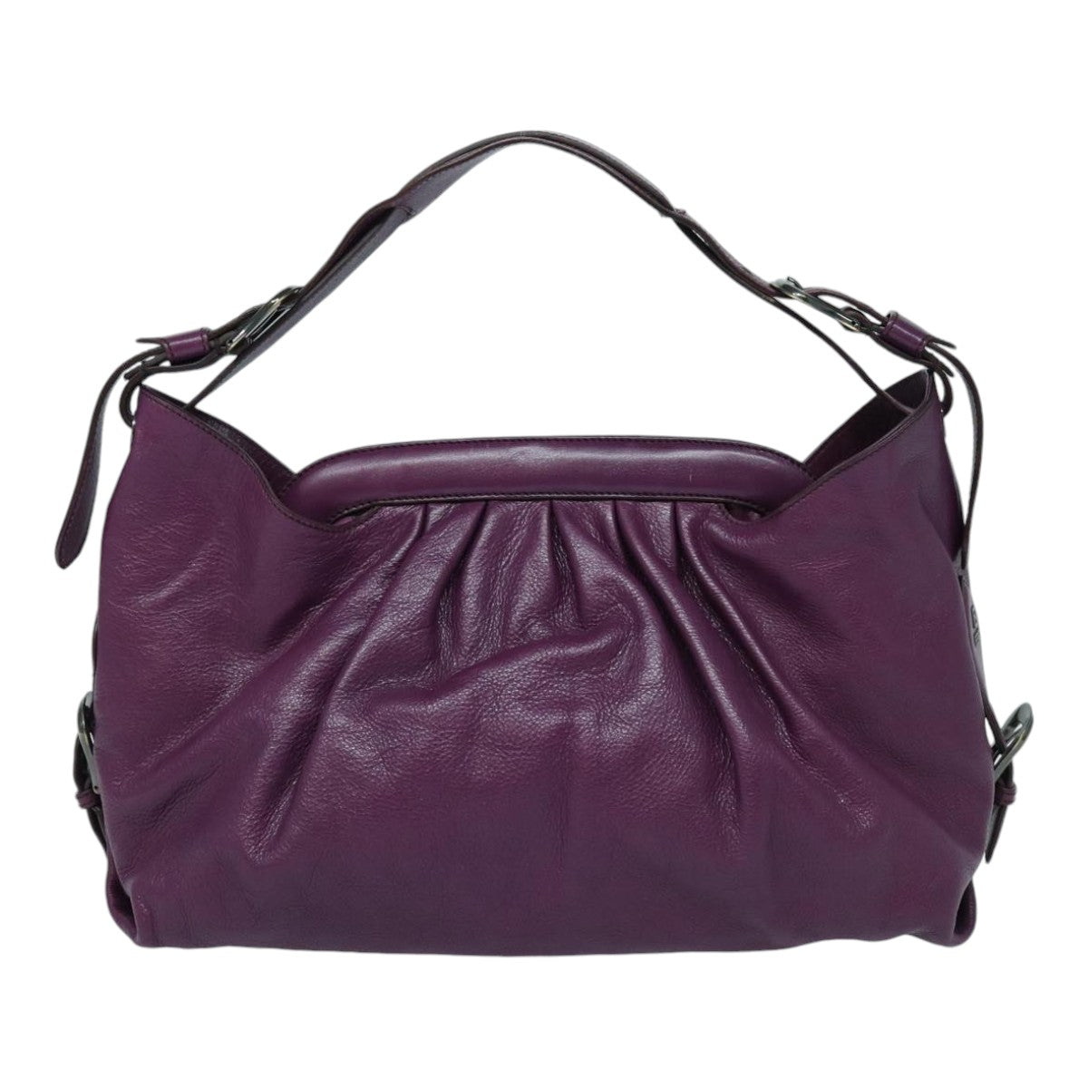 FENDI Shoulder Bag Leather Purple 87215