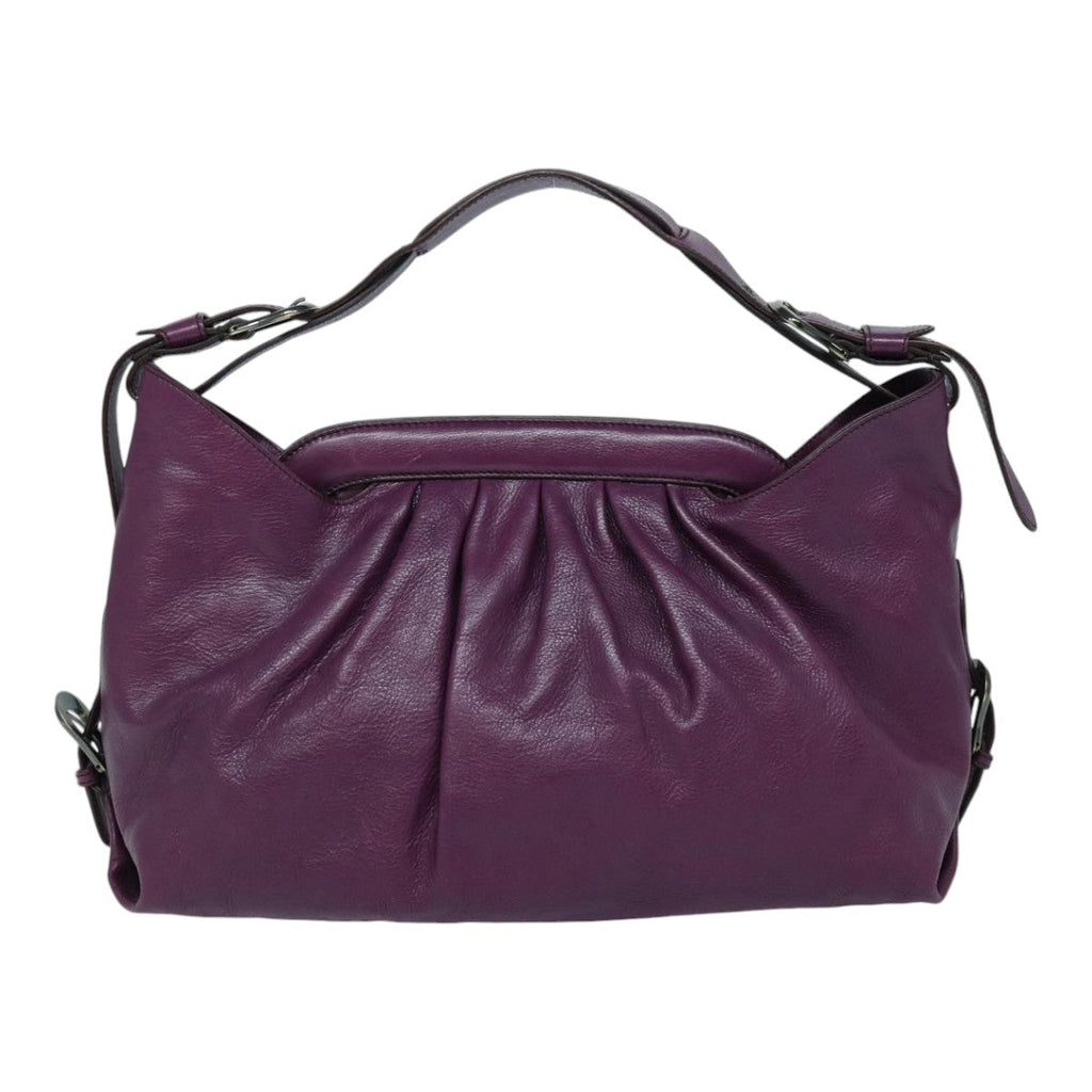 FENDI Shoulder Bag Leather Purple 87215