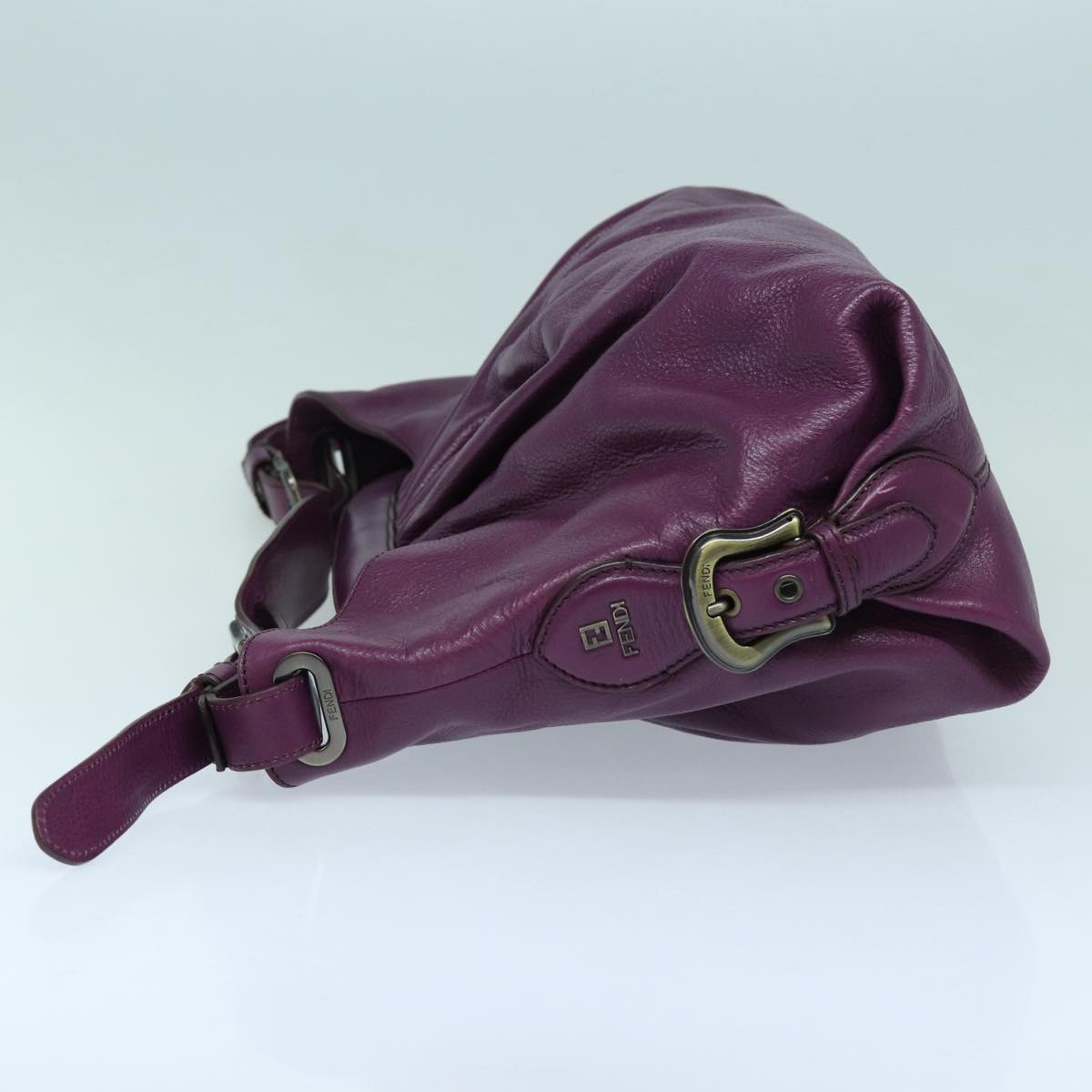 FENDI Shoulder Bag Leather Purple 87215