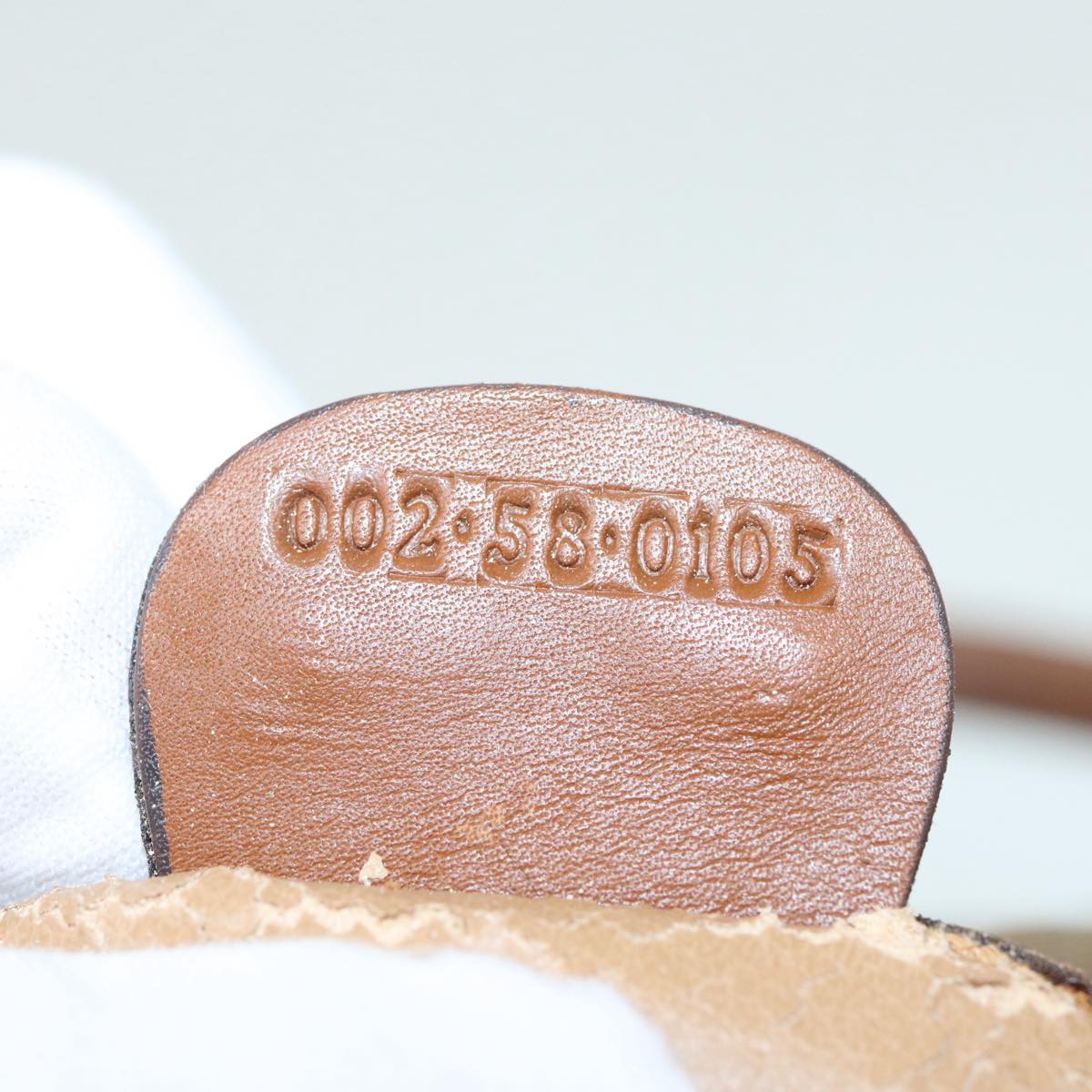 GUCCI GG Canvas Hand Bag Gold Brown 87220