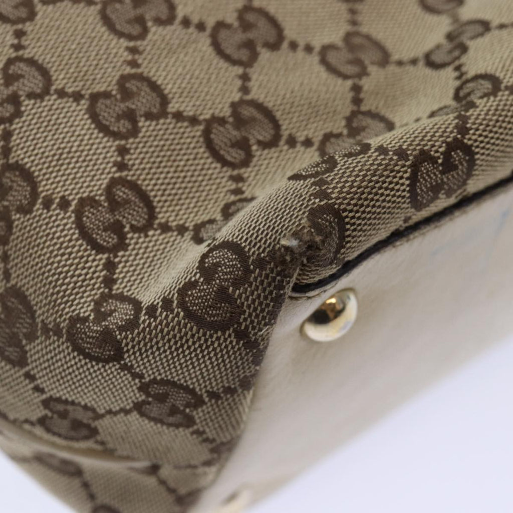 GUCCI GG Canvas Tote Bag Beige Gold 169946 87241
