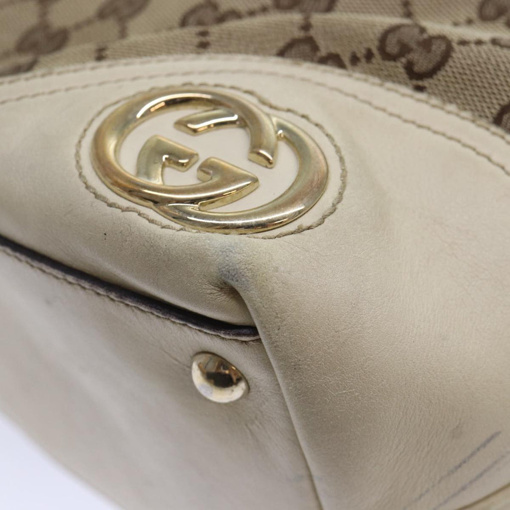 GUCCI GG Canvas Tote Bag Beige Gold 169946 87241