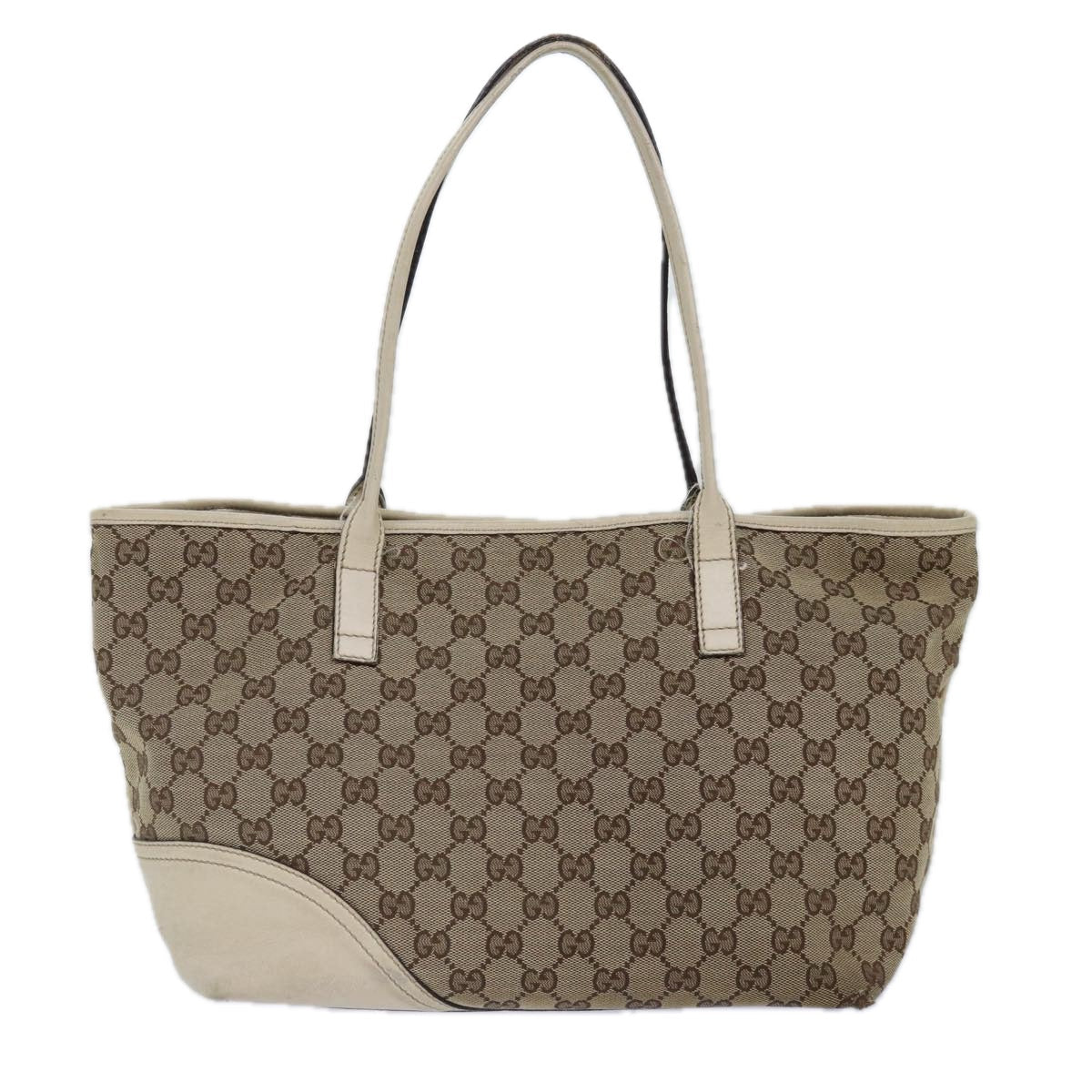 GUCCI GG Canvas Tote Bag Beige Gold 169946 87241