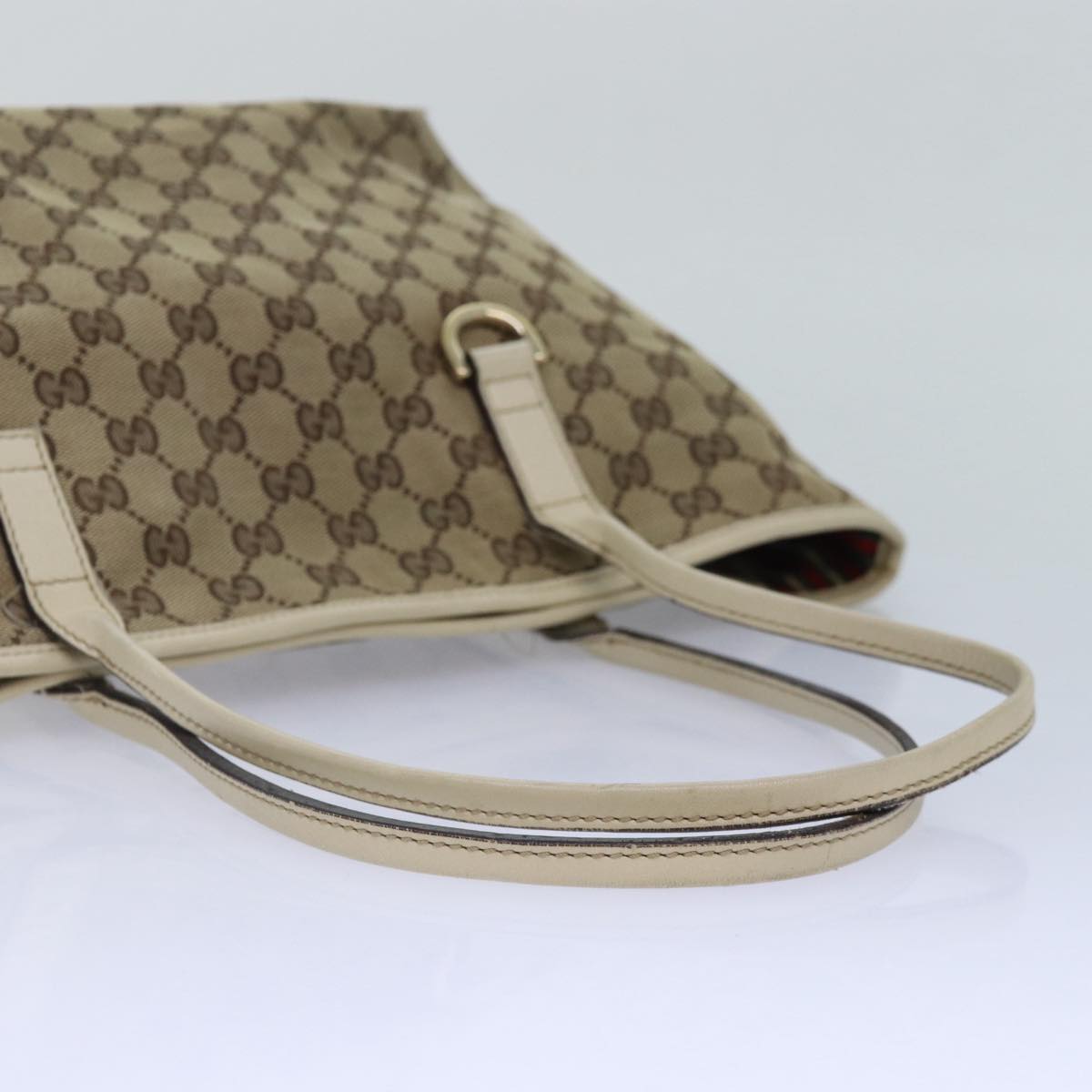 GUCCI GG Canvas Tote Bag Beige Gold 169946 87241