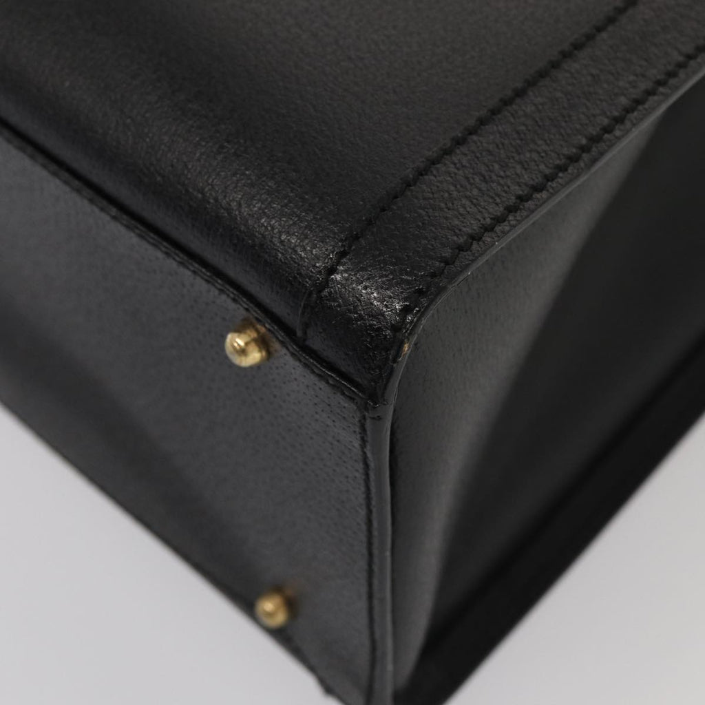 GUCCI Bamboo Hand Bag Leather Black 002 1186 0260 87250