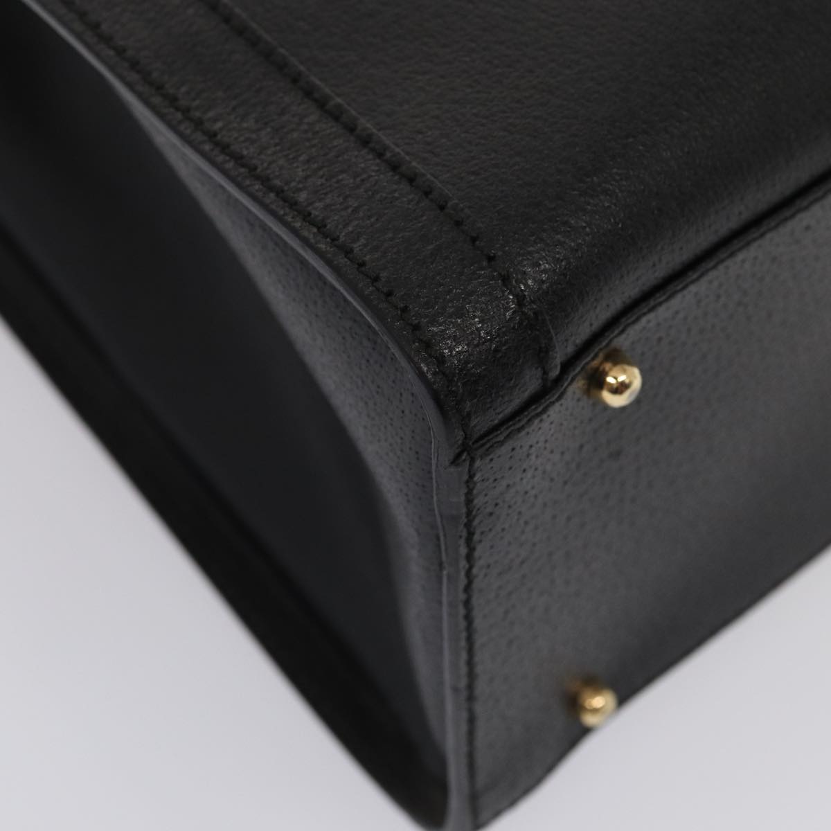 GUCCI Bamboo Hand Bag Leather Black 002 1186 0260 87250
