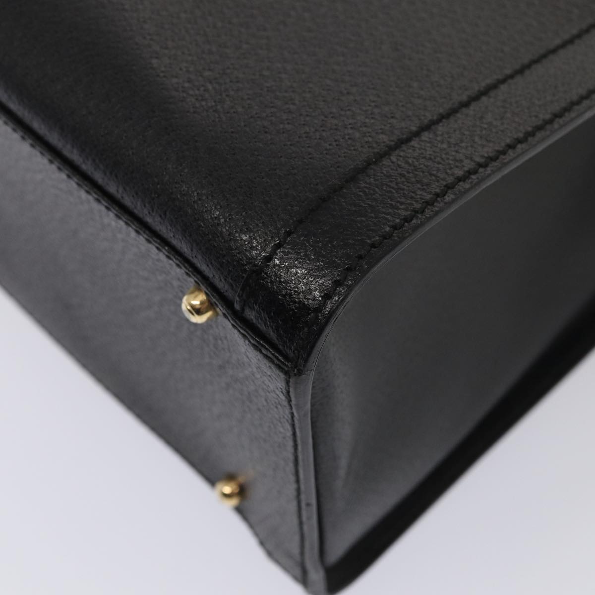 GUCCI Bamboo Hand Bag Leather Black 002 1186 0260 87250
