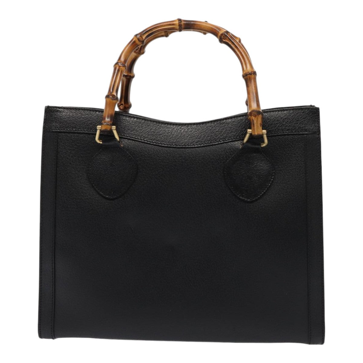 GUCCI Bamboo Hand Bag Leather Black 002 1186 0260 87250