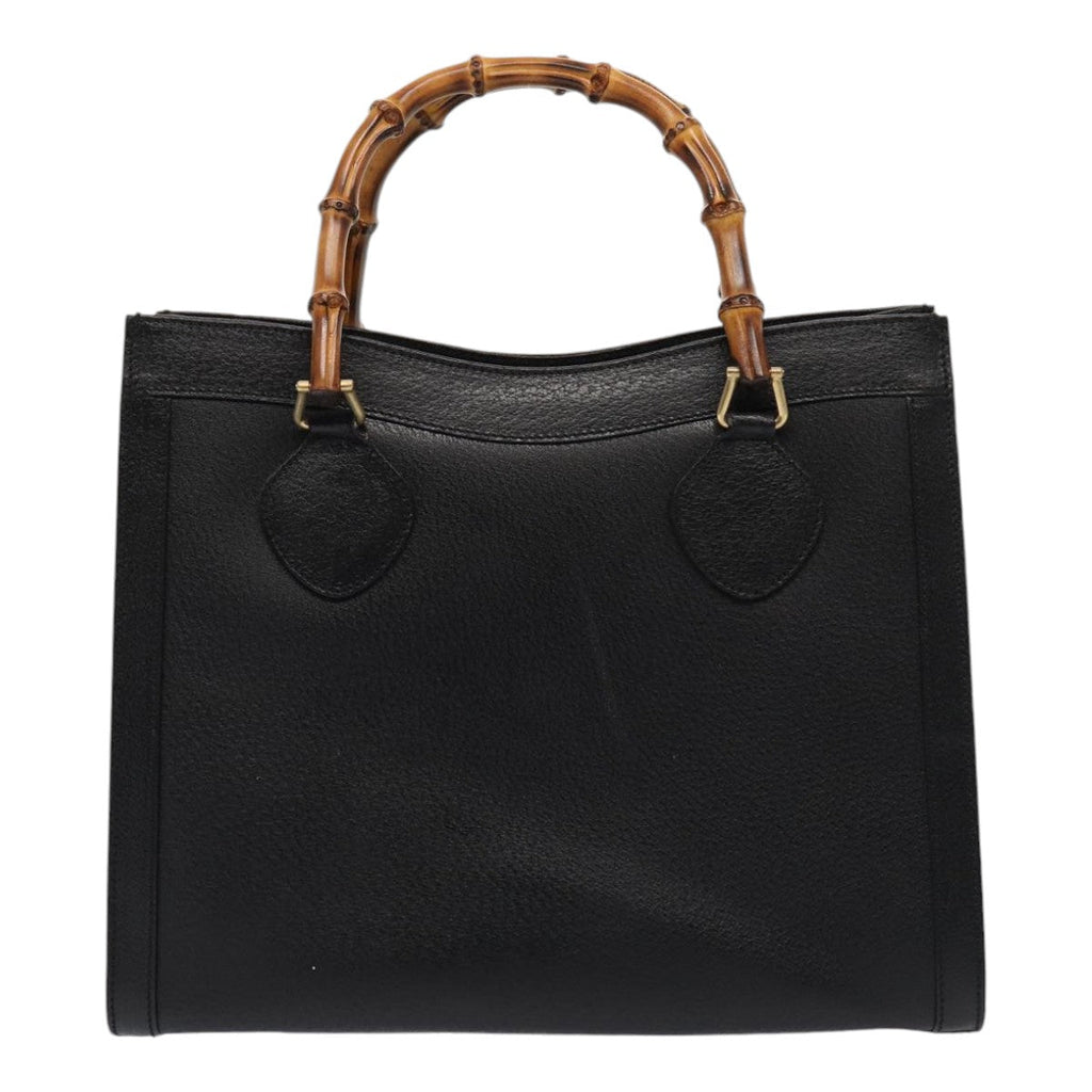GUCCI Bamboo Hand Bag Leather Black 002 1186 0260 87250